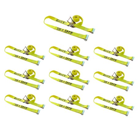 TIE 4 SAFE 2" x 12' E Track Ratchet Straps w/ E Clips
WLL: 1,000 lbs., PK10 RT06-12M23Y-10